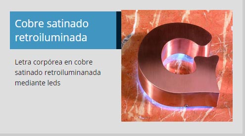Cobre Satinado Retroiluminado Cobre Satinado Retroiluminado