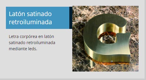 Latón Satinado Retroiluminado Latón Satinado Retroiluminado